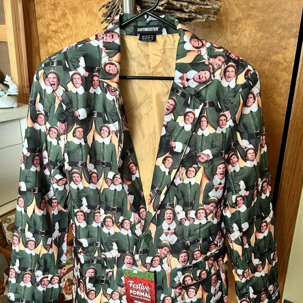 Buddy the Elf Suitmeister Holiday Blazer Men's M NWT